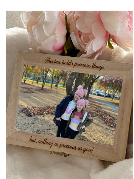 Small Personalised Wooden Jewellery Box – Custom Gift for Girls or Women