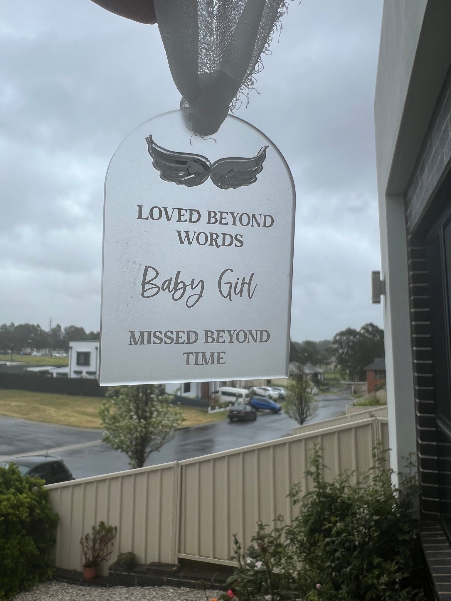 Memorial frosted ornament