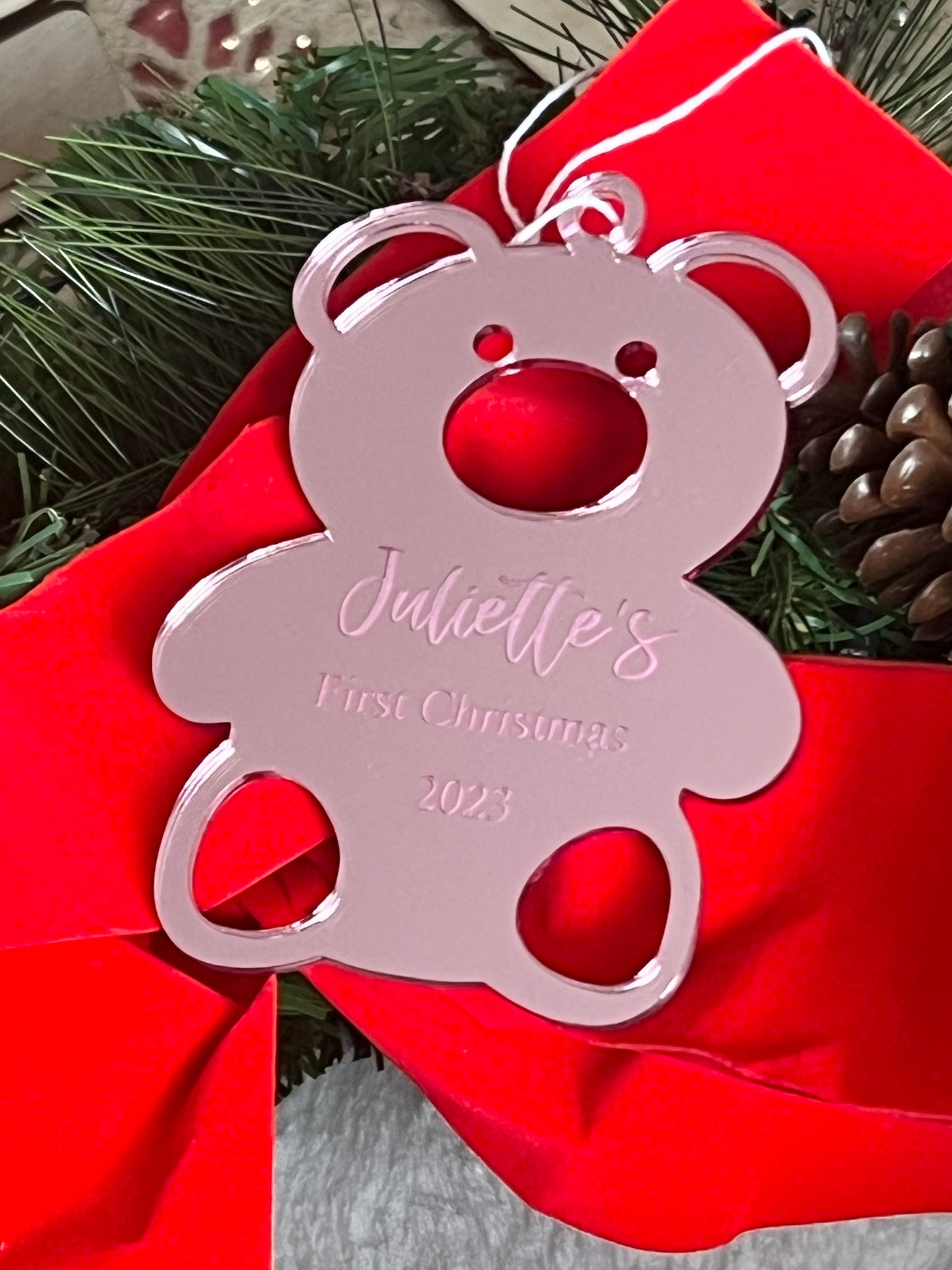First Christmas bear ornament
