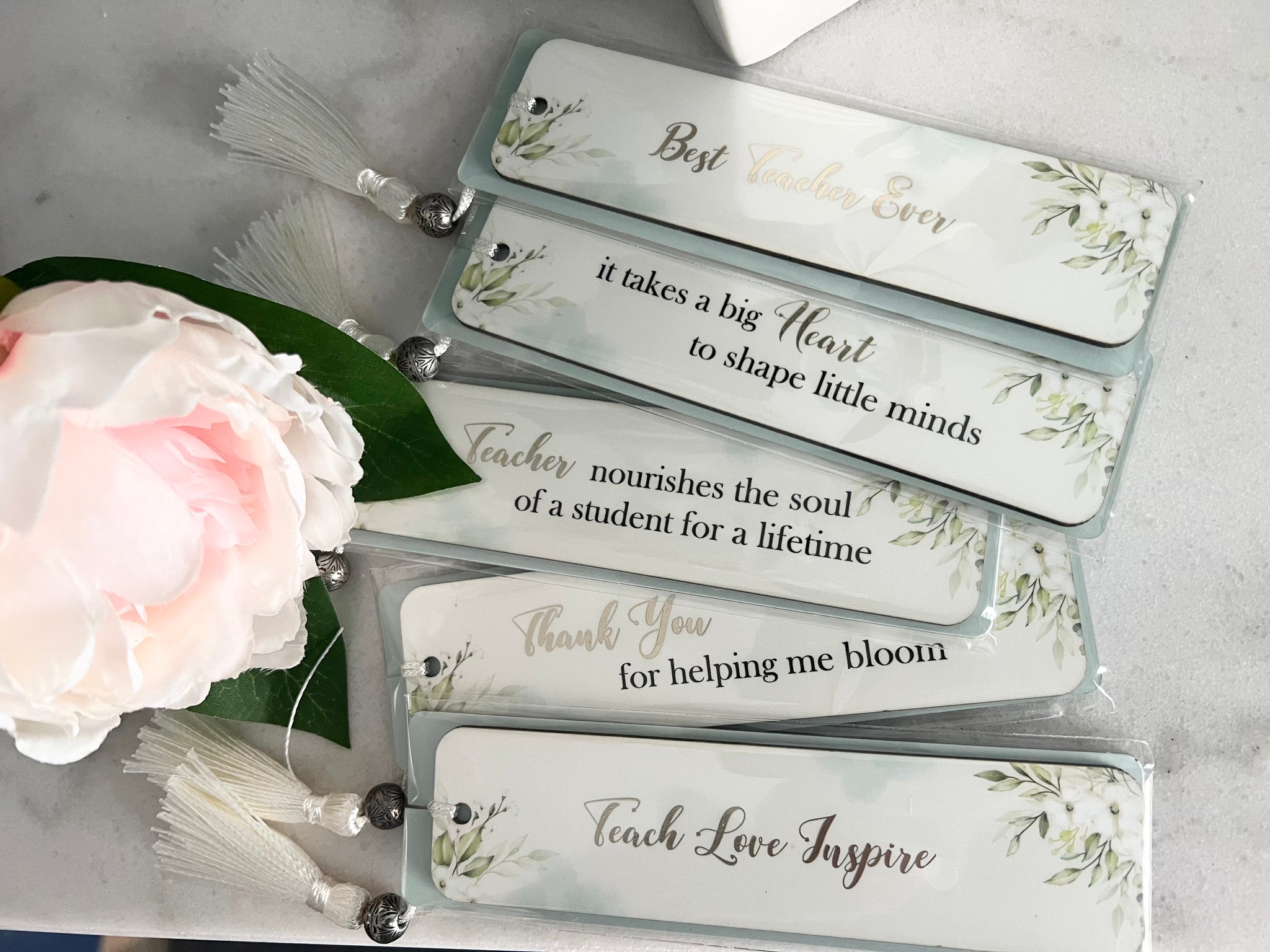 Floral Teacher bookmarks