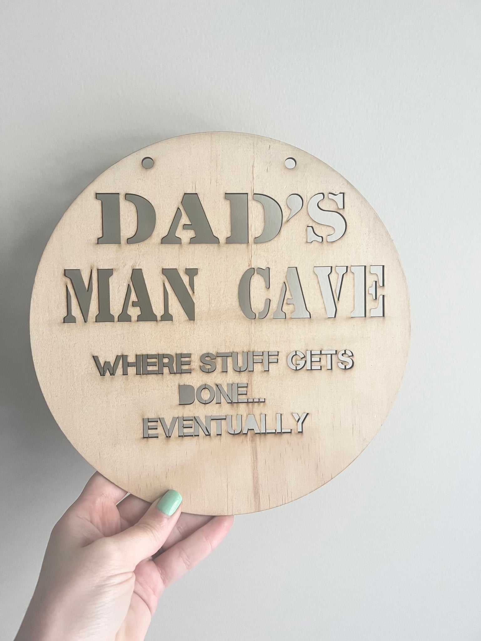 Dads man cave plaque