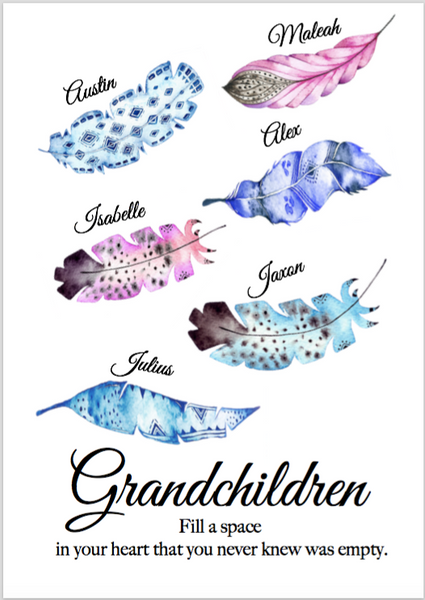 Grandchildren feather print PDF ONLY