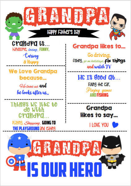 Grandpa details print PDF ONLY