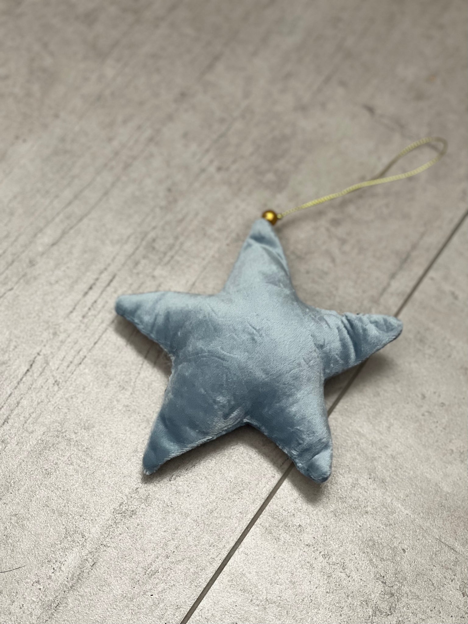 Personalised velvet star ornament