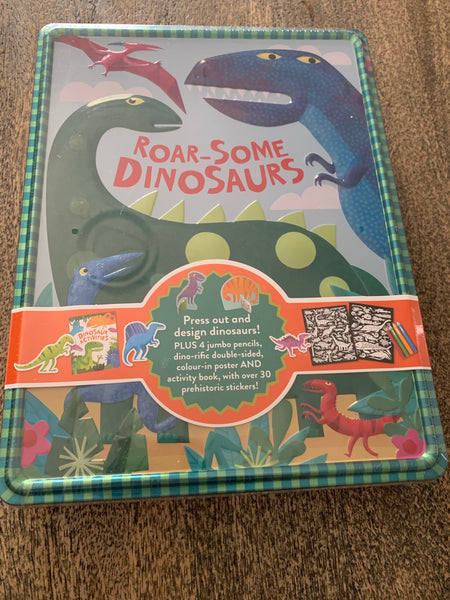 Dinosaur tin