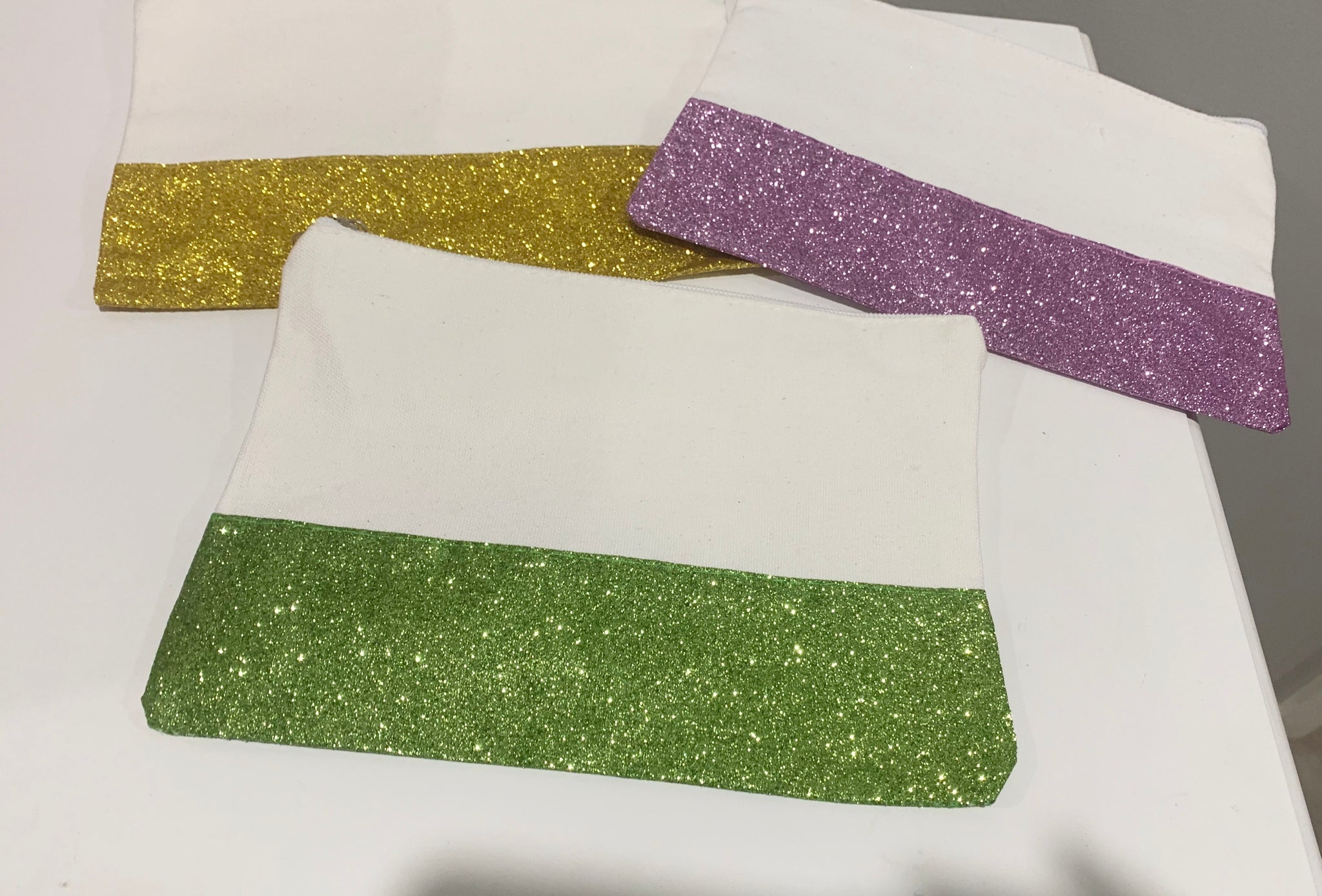 Glitter make up bags