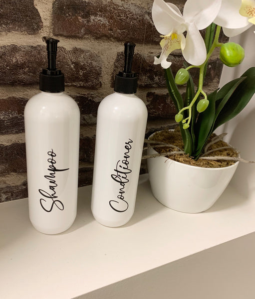 Shampoo conditioner bottles