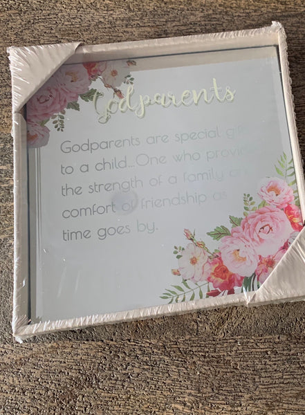 God parents mirror plaque