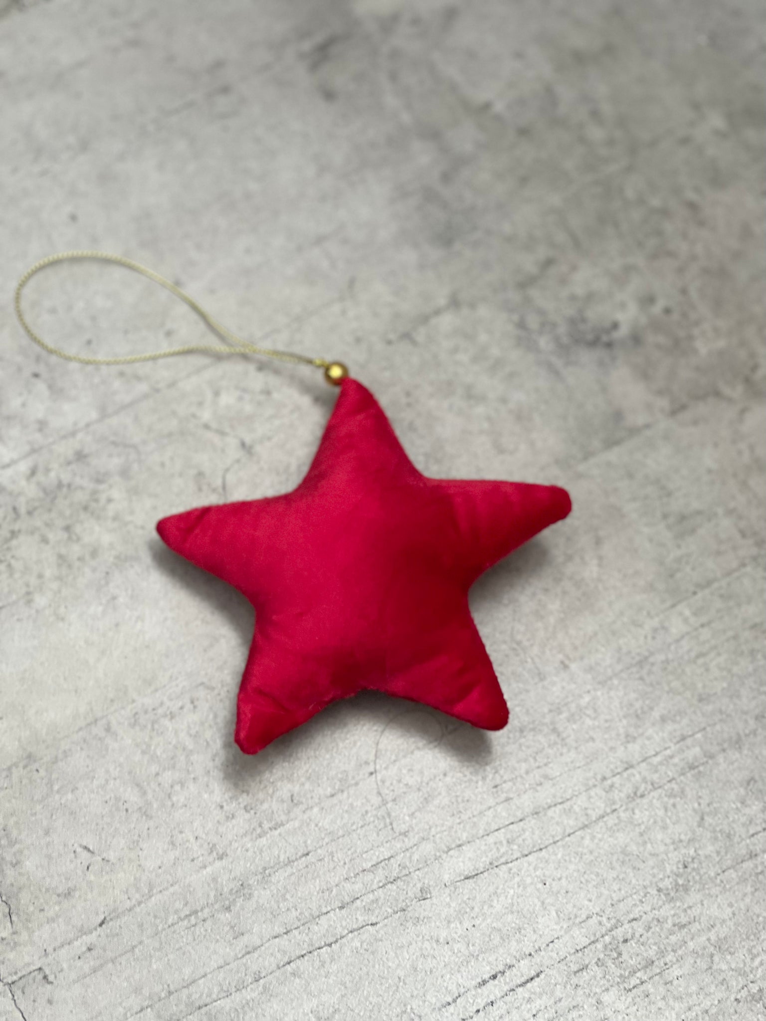 Personalised velvet star ornament