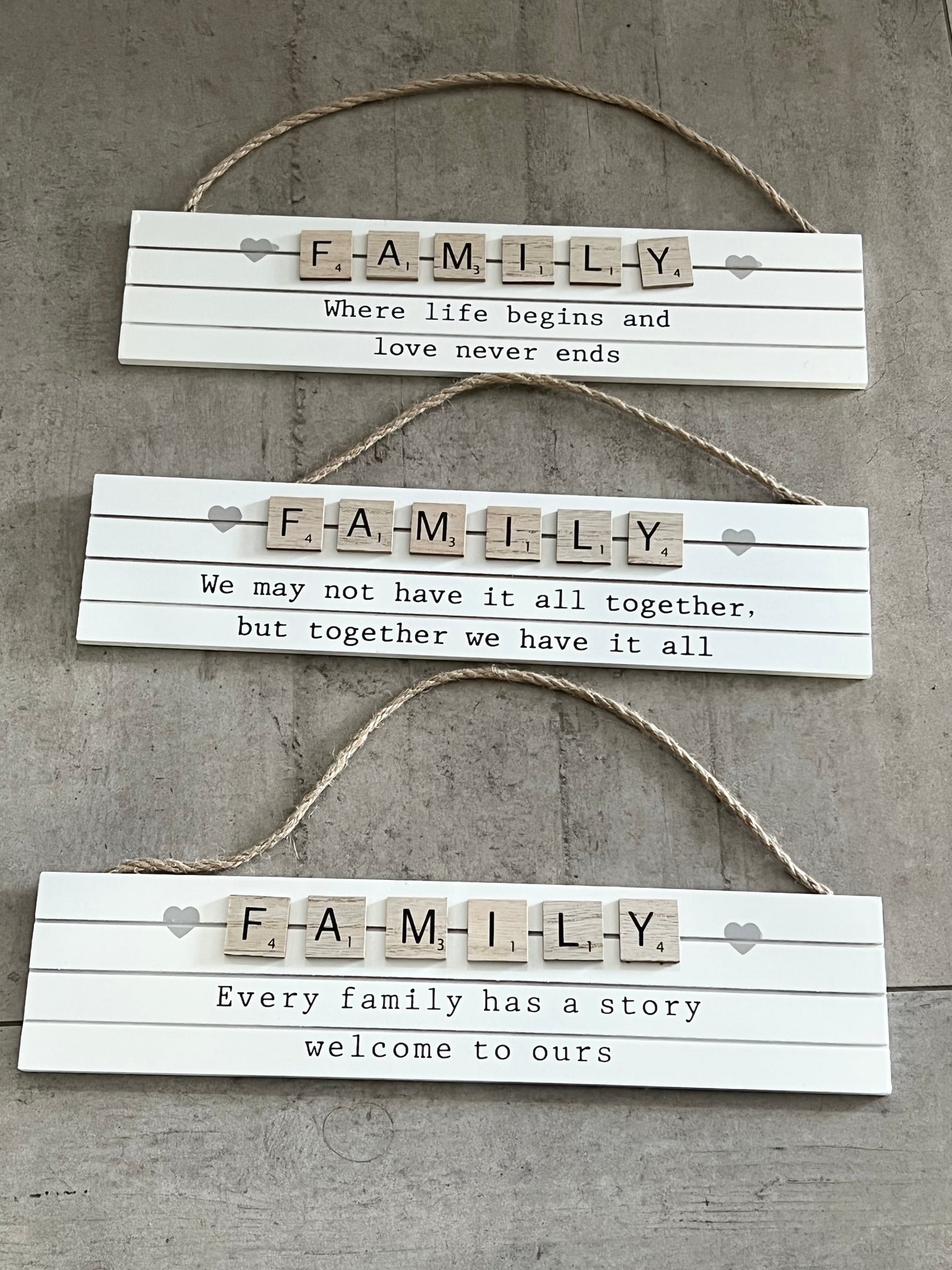 Family wording plaques