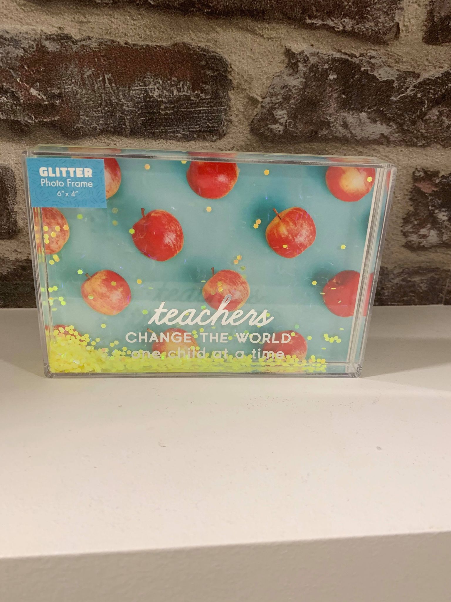 Glitter teacher block photo frame